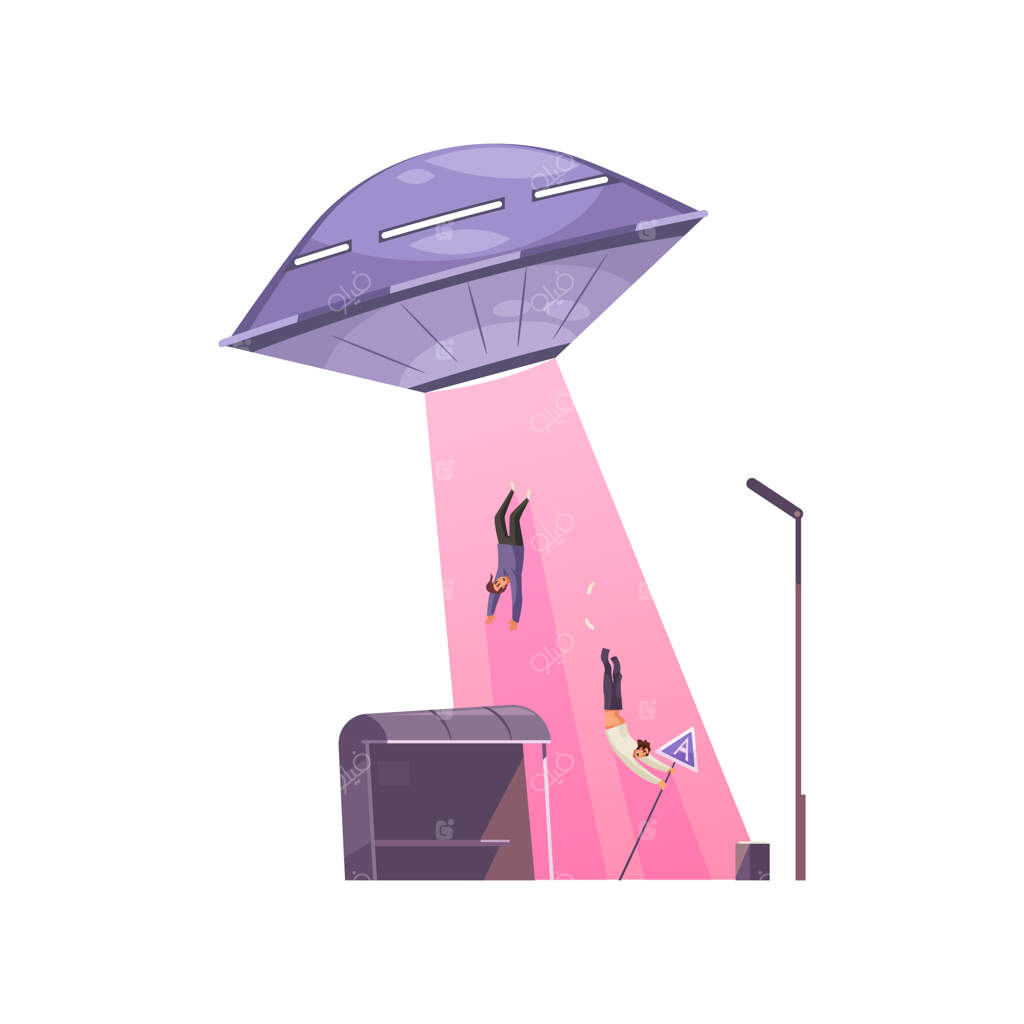 آدم‌ربایی بشقاب‌پرنده با پرتو صورتی در کارتون