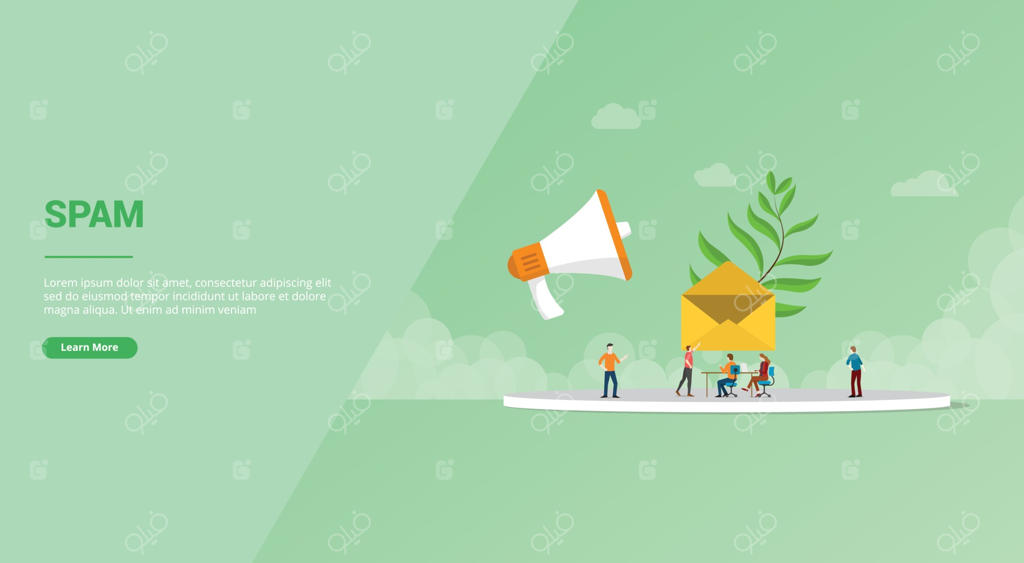 ایمیل خبرنامه اسپم برای قالب یا بنر صفحه اول وب‌سایت