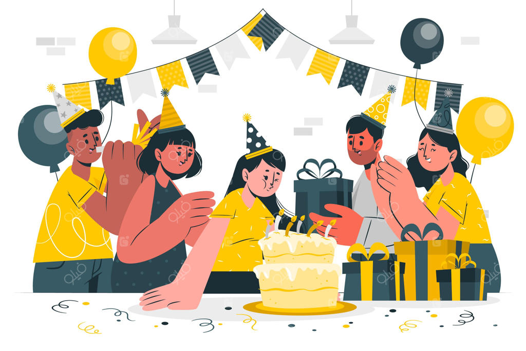 تصویر مفهومی فوت کردن شمع‌های تولد