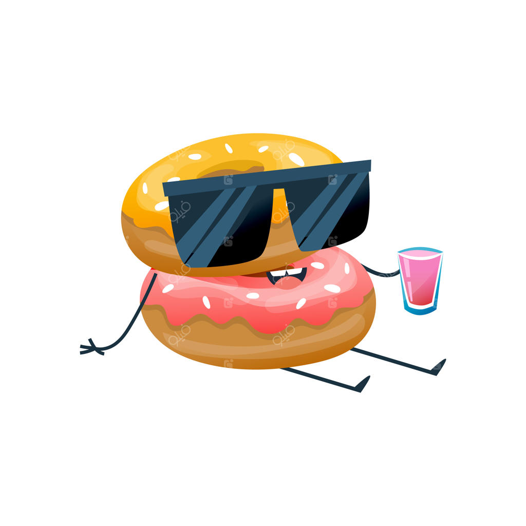 بشقاب‌های فست فودی: دونات بامزه و شیرین با عینک