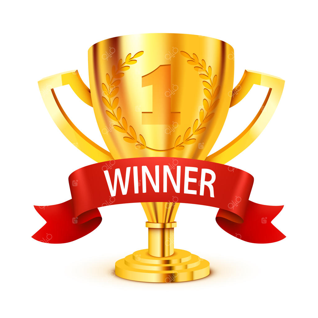 تندیس طلایی واقع‌گرایانه با روبان برنده.