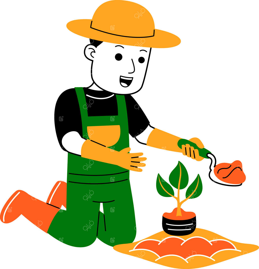 تصویرسازی وکتور جوان کشاورز - پرو وکتور