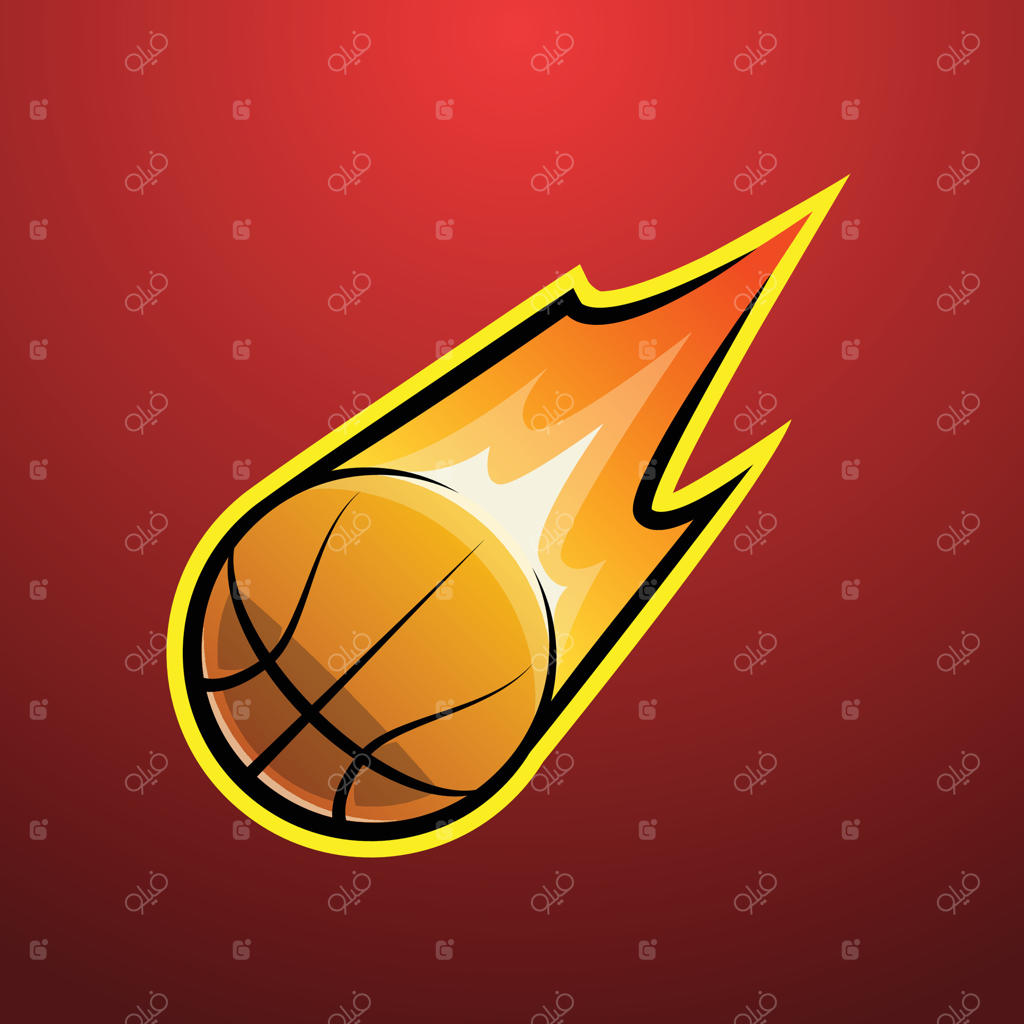 دارایی دیجیتال برای قالب لوگو و برچسب بسکتبال.