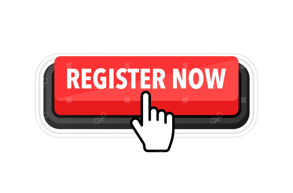 وکتور دکمه «ثبت‌نام کنید» با نشانگر موس در حال کلیک