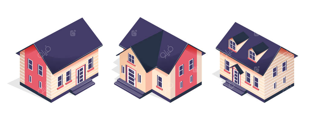 مجوعه‌ای از خانه‌های ایزومتریک
