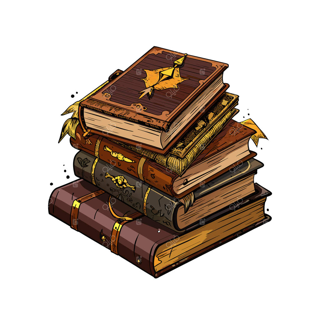 یک دسته کتاب که کلمه "the" روی جلد آن است