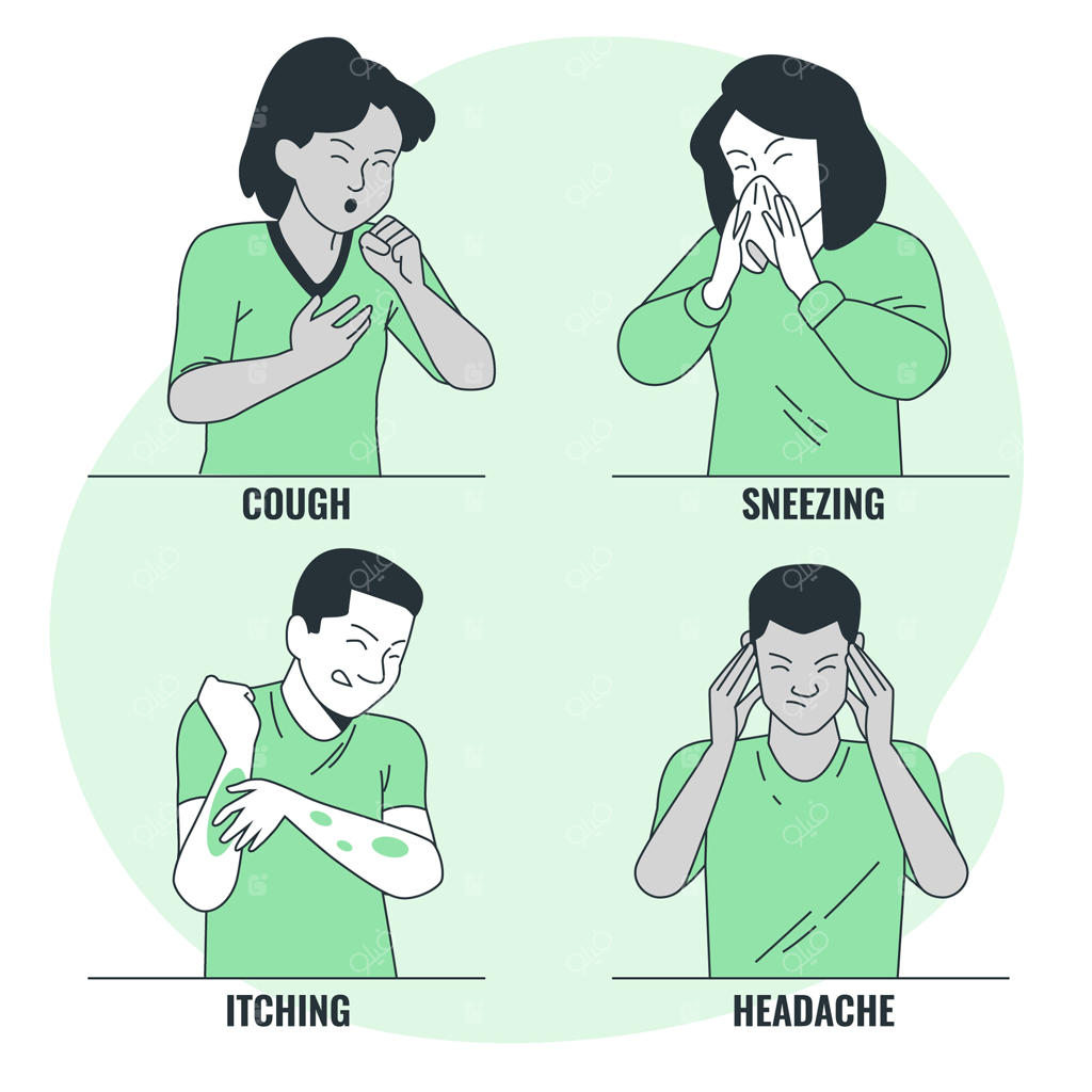 تصویر مفهومی واکنش آلرژیک