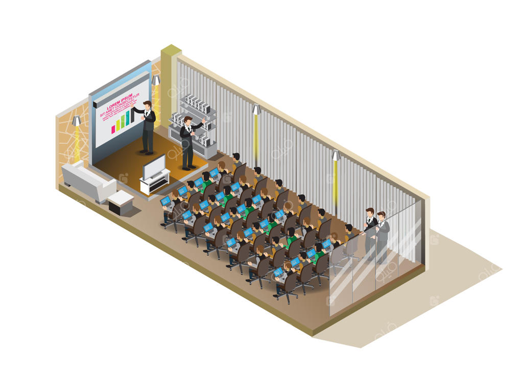 اتاق کنفرانس سه بعدی ایزومتریک