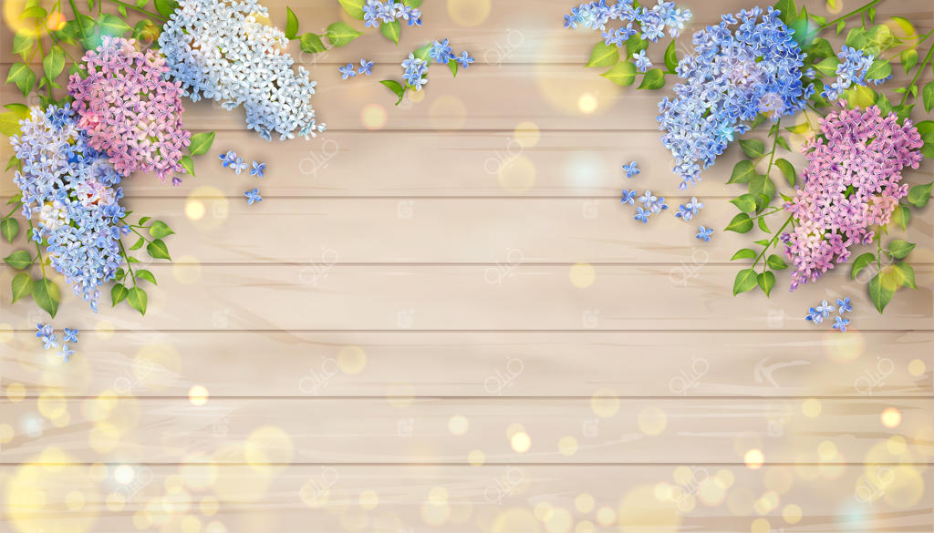 یاسی بر روی زمینه چوبی