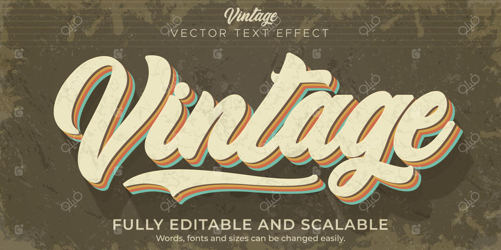 افکت متن قدیمی و نوستالژیک: سبک متنی دهه ۷۰ و ۸۰ قابل ویرایش