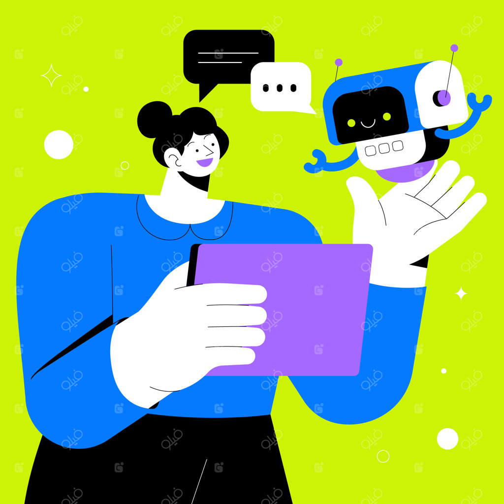 تصویر تعامل مردم با برنامه هوش مصنوعی