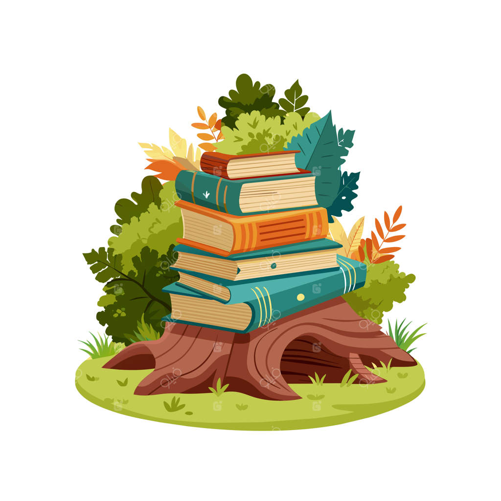 انبوهی از کتاب‌ها با کلمه "کتاب" در بالا