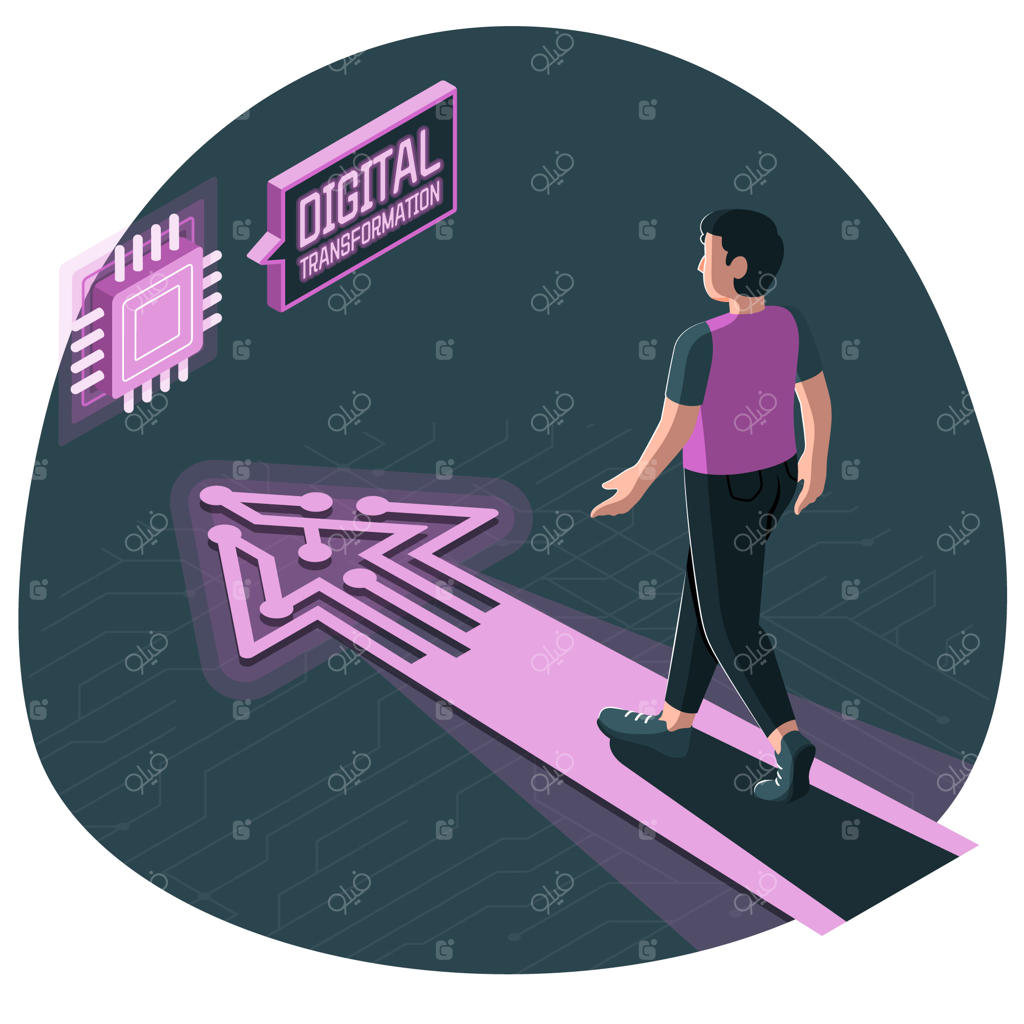 تصویرسازی مفهوم تحول دیجیتال