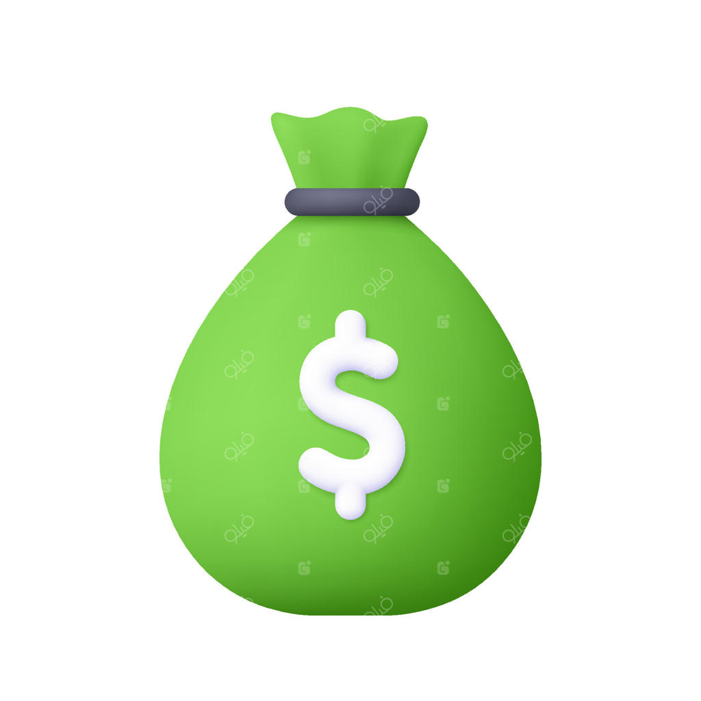 تصویر کیسه پول سبز برای امور مالی