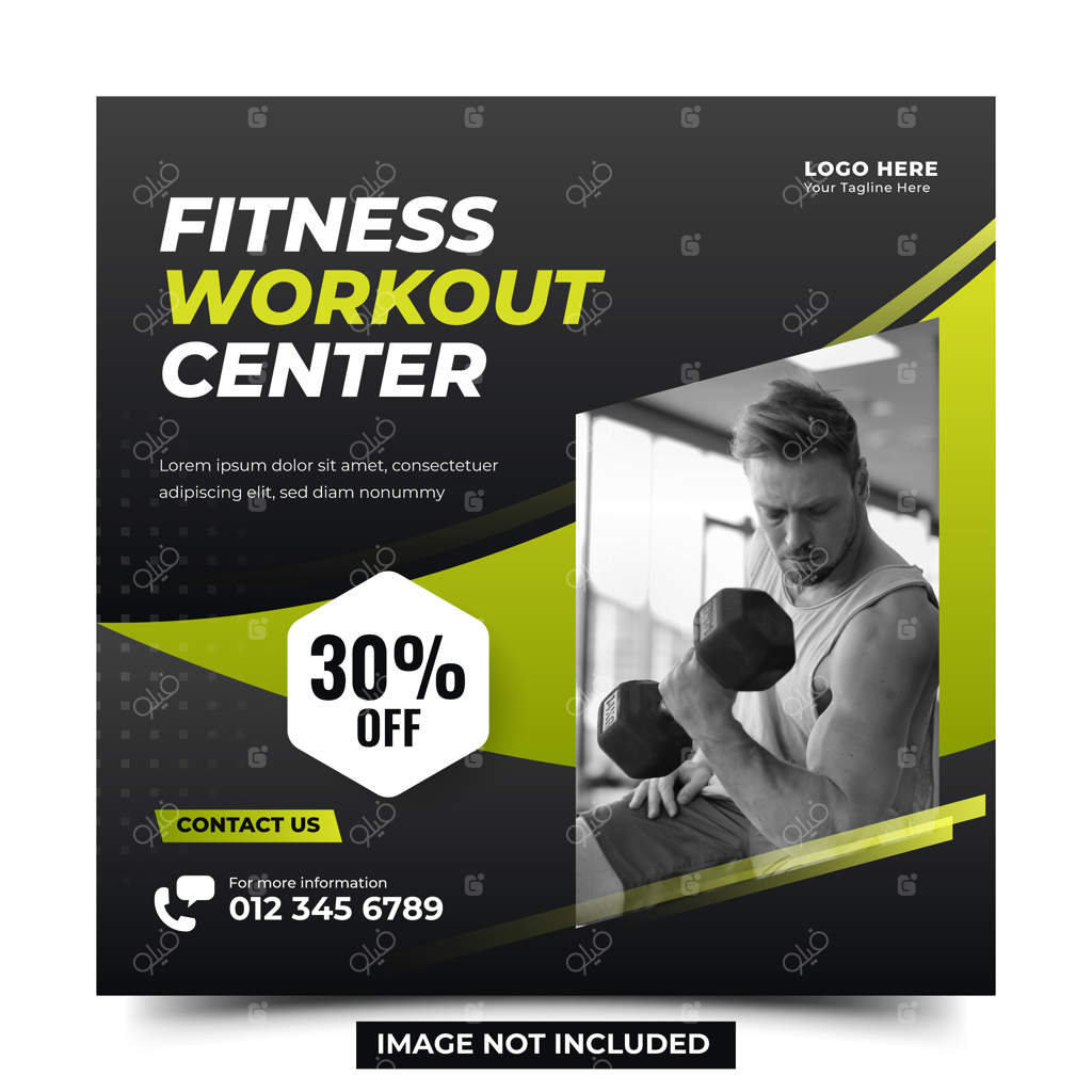 طراحی قالب پست در شبکه‌های اجتماعی برای ترویج تناسب اندام و ورزش