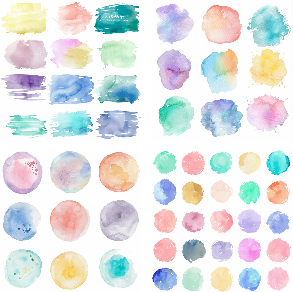 لکه جوهر و پاشش آبرنگ پاستلی با بافت زبر و خلاقانه