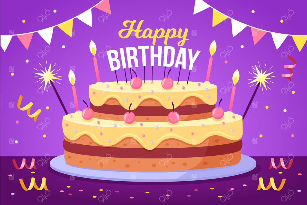 قالب کارت/دعوتنامه ساده با طرح کیک