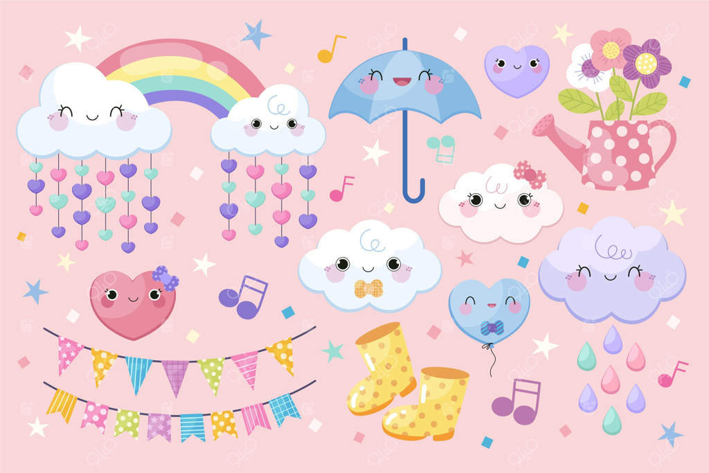 پک عناصر باران عشق