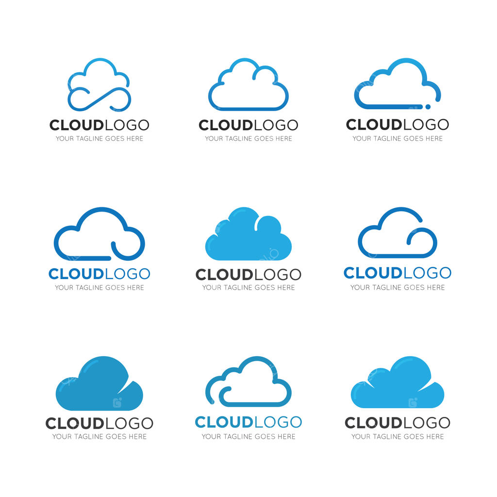 مجموعه وکتور لوگوی ابر