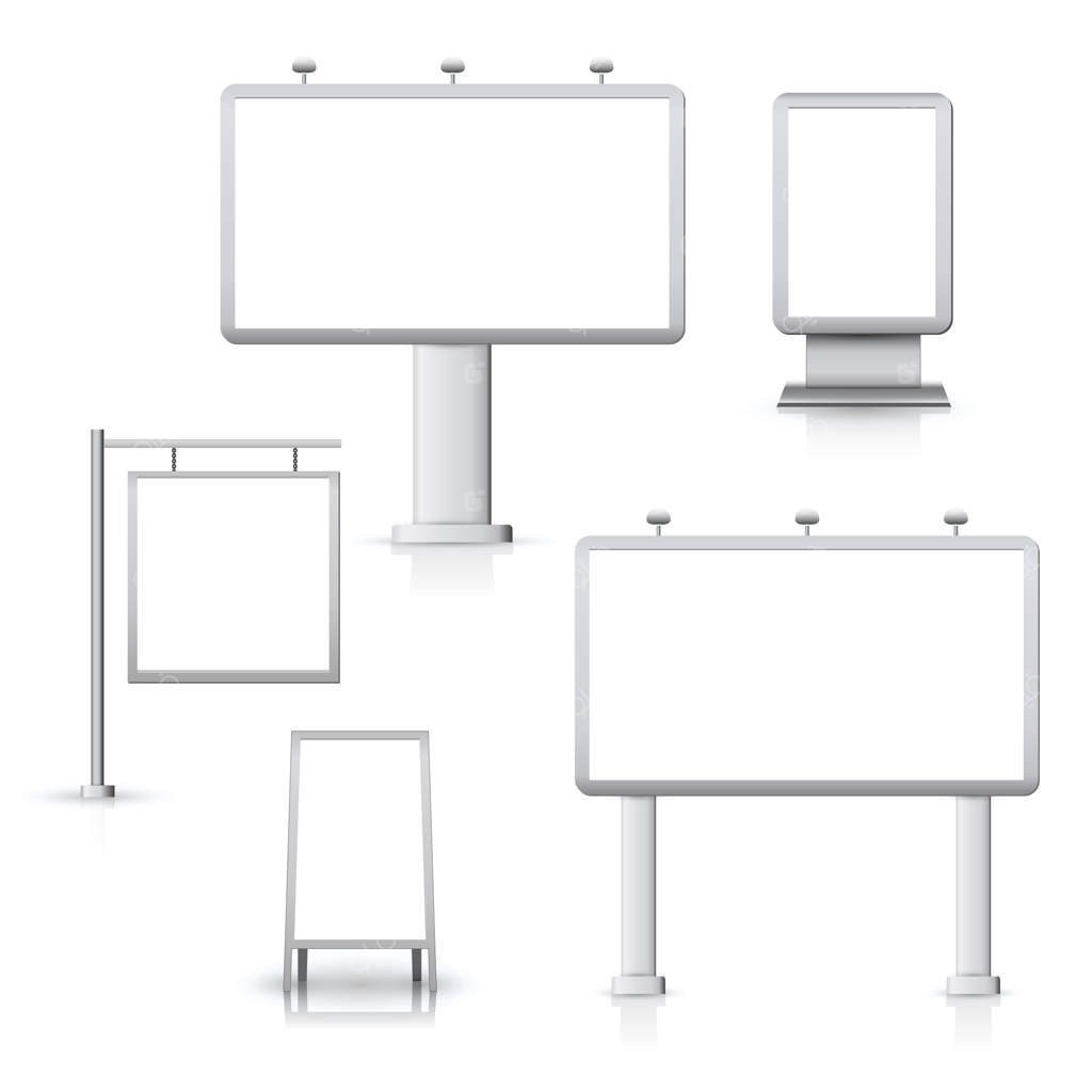 تابلوهای تبلیغاتی خالی