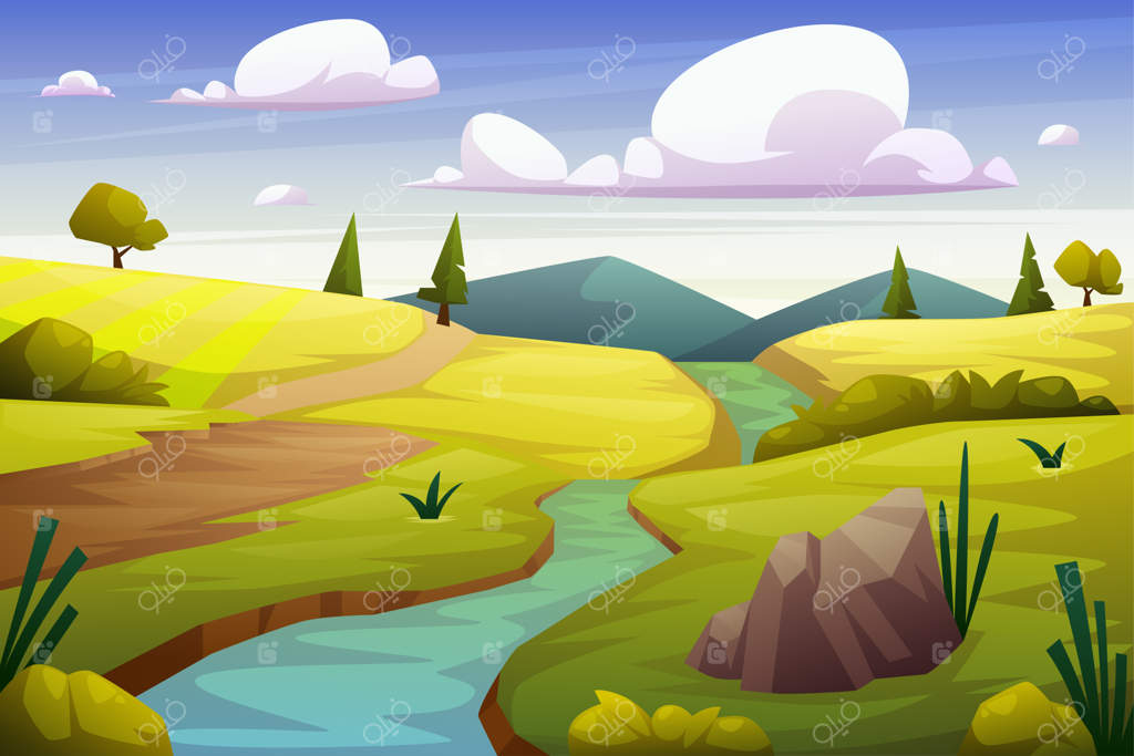 تصویر زمینه منظره جنگل طبیعی برای روز زمین همراه با چشم‌انداز دریاچه