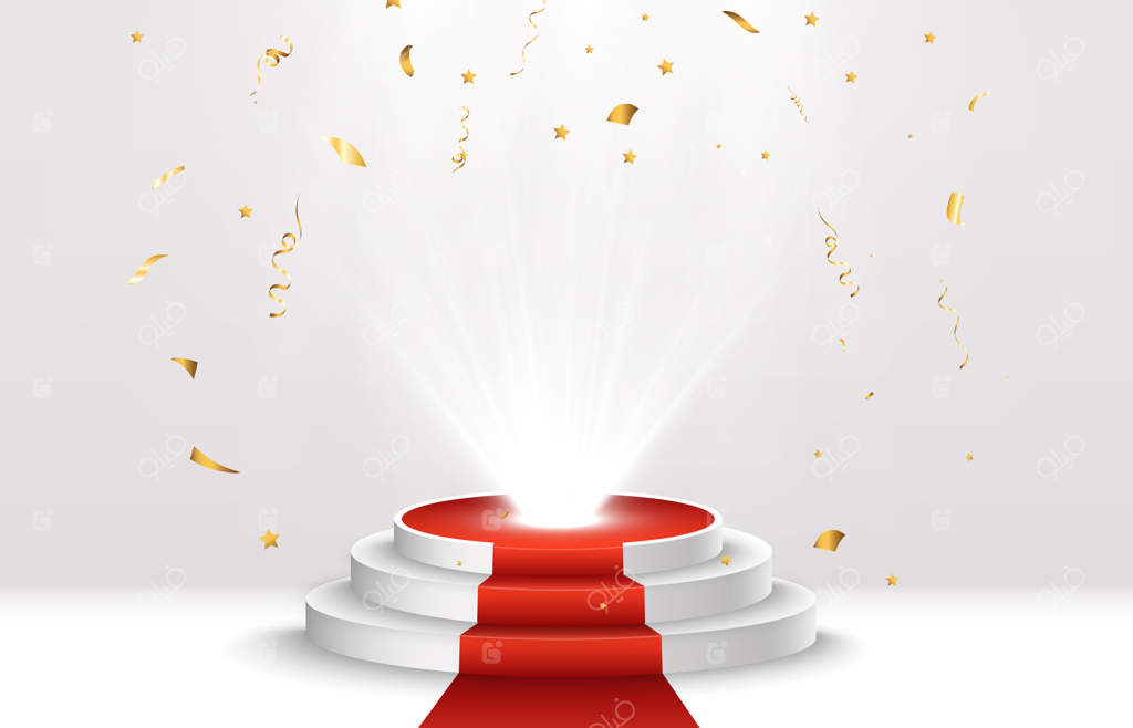 تصویری برای برندگان جایزه: سکویی برای تجلیل از افتخارآفرینان.