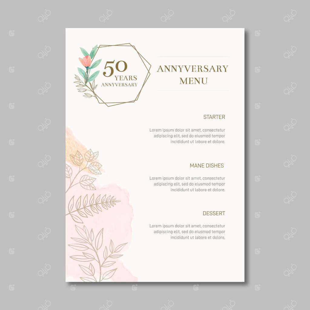 منوی سالگرد ازدواج