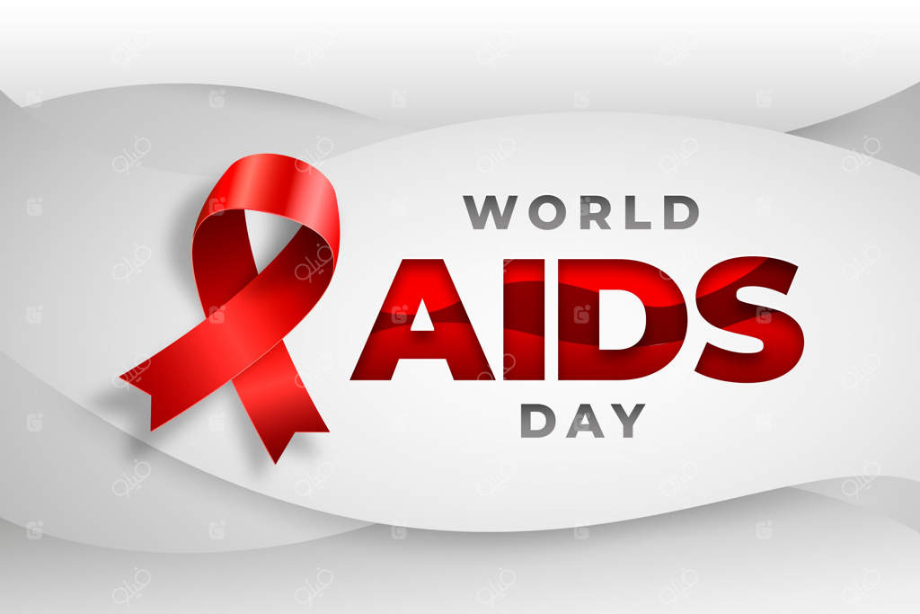 پس‌زمینه روز جهانی ایدز به سبک کاغذی