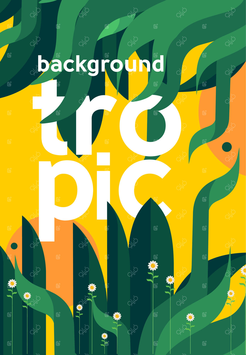 پترن کارت تبریک مدرن استوایی برای طراحی بروشور - تصویرسازی وکتور زمینه خلاقانه و انتزاعی پس‌زمینه تابستانی وکتور