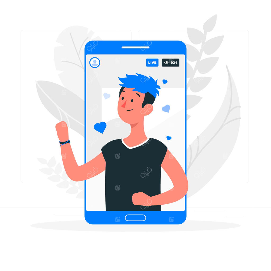 طرح مفهومی پخش ویدئو در اینستاگرام