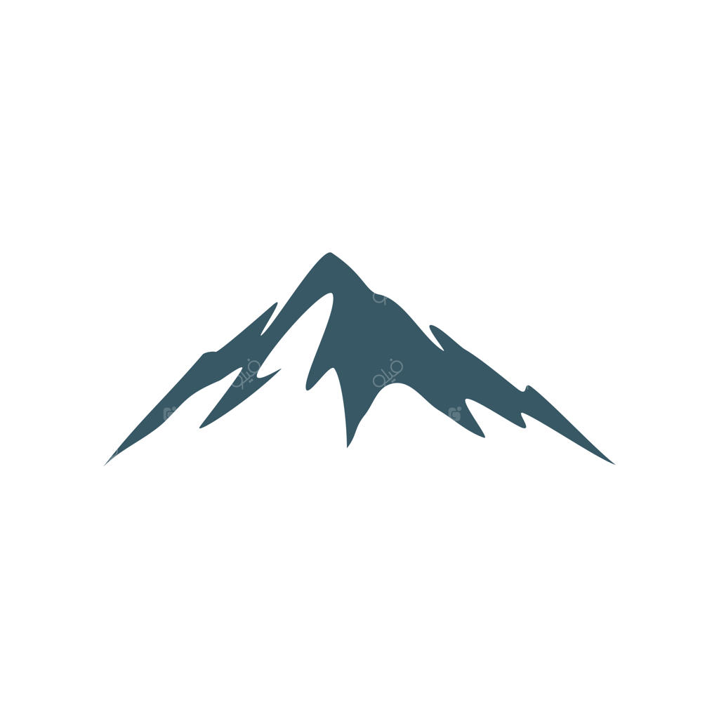 قالب وکتور لوگوی کوه صخره‌ای