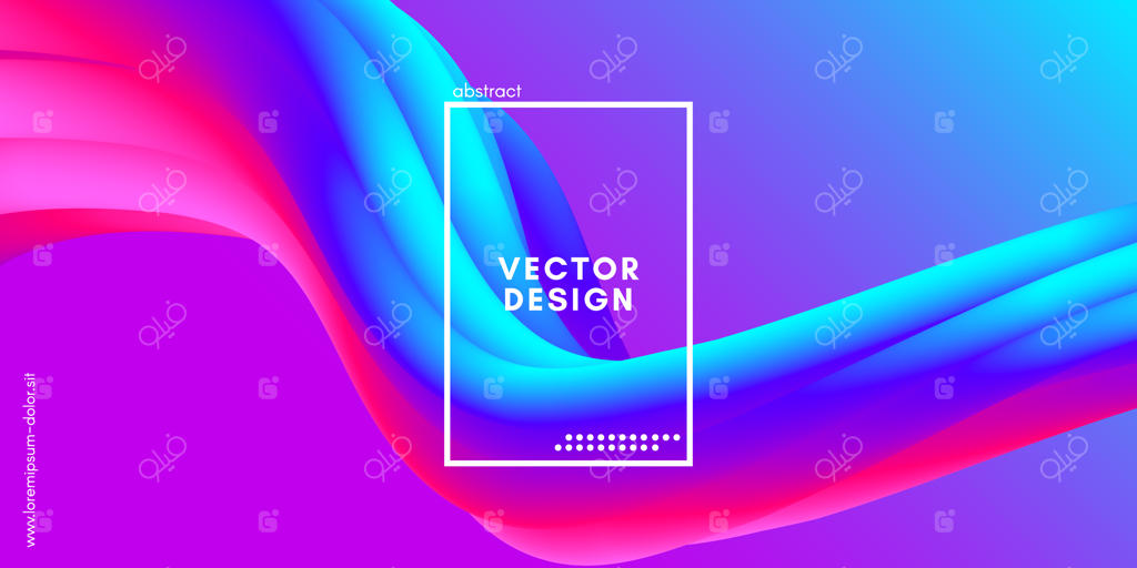 پس‌زمینه موج انتزاعی با شکل مایع پویا