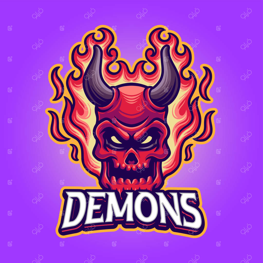 طرح لوگوی شبح آتشین