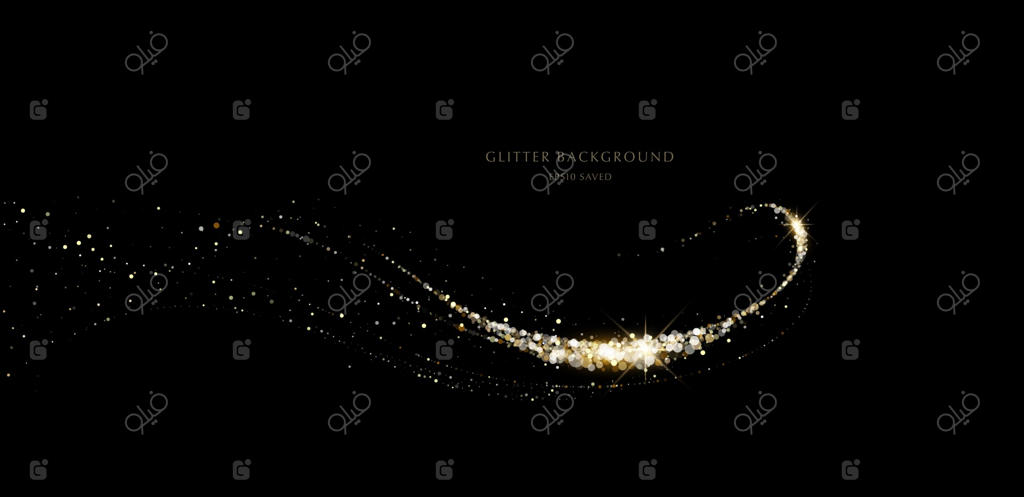 زمینه براق، نور لوکس غبار طلایی ستاره‌ها