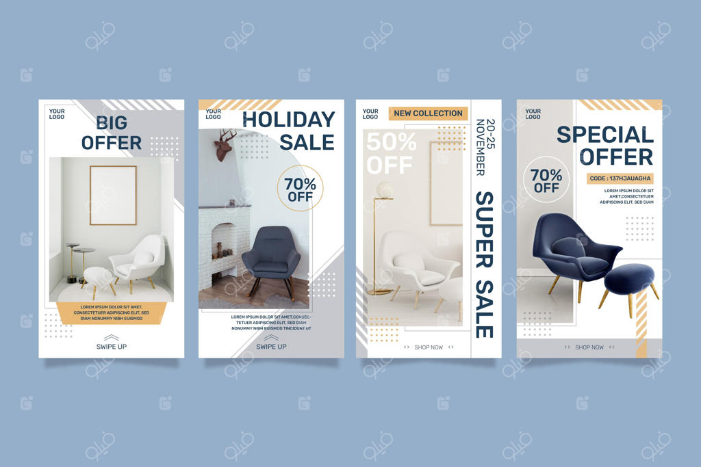 استوری‌های اینستاگرام برای حراج مبلمان