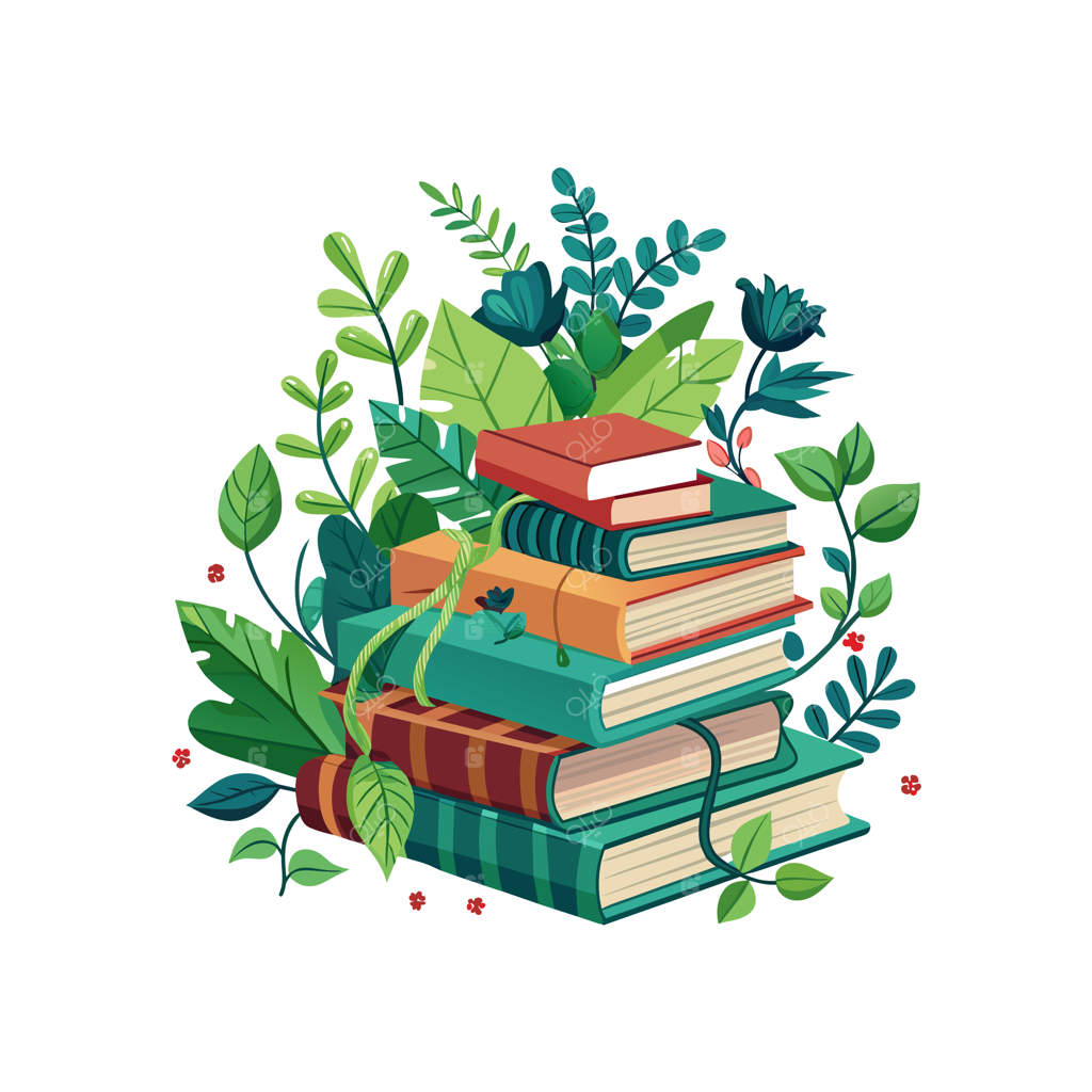 مفهوم تصویرسازی وکتور از چیدمان کتاب‌ها