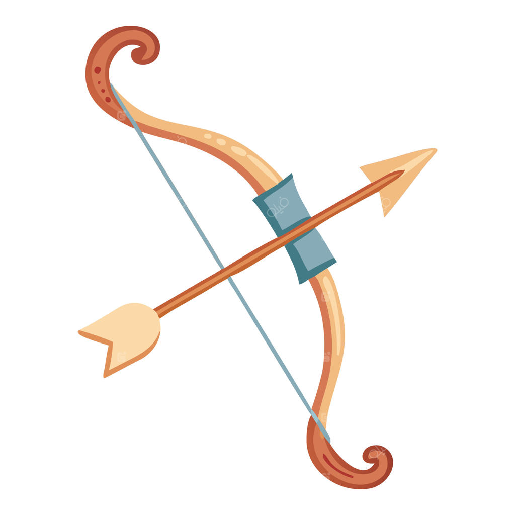 طراحی کارتونی تیر و کمان فانتزی