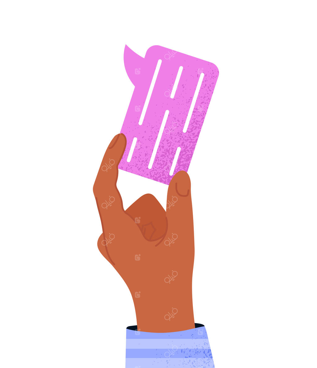 دستی با حباب گفت‌وگو