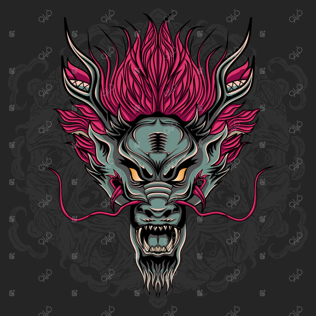 تصویر سر اژدهای خشمگین