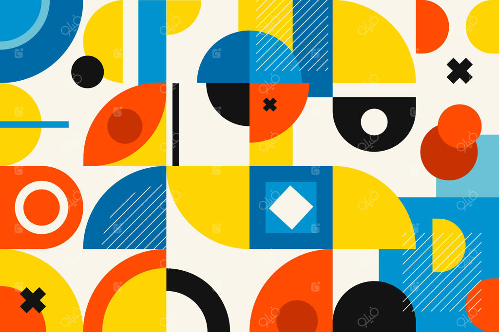 کاغذ دیواری با طرح هندسی