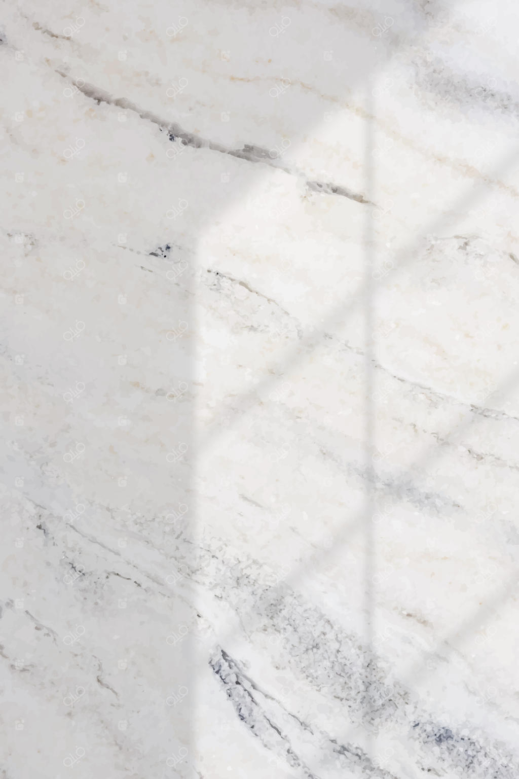 تصویر سایه پنجره بر روی پس‌زمینه مرمر سفید