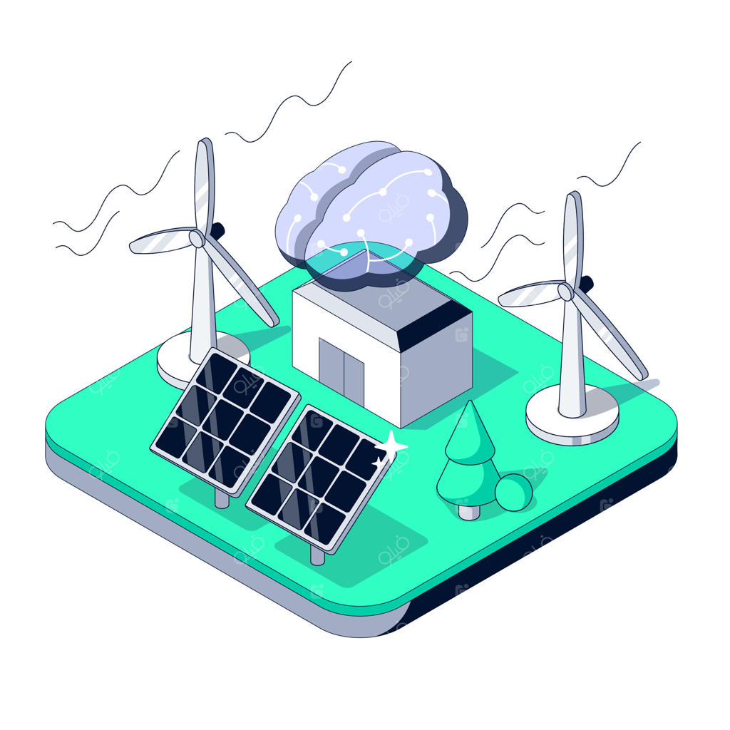 نیروگاه هوشمند با ترکیب پنل‌های خورشیدی و توربین‌های بادی؛ مدیریت تولید انرژی‌های تجدیدپذیر با هوش مصنوعی؛ تأسیسات کوچک برای اداره سیستم‌های برق پاک و پایدار