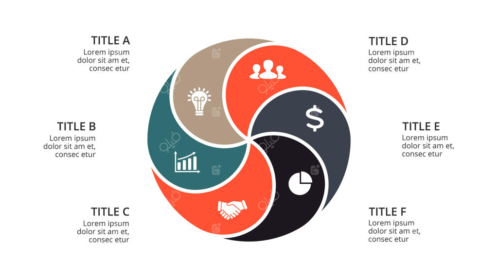 پترن نمودار دایره‌ای اینفوگرافیک: گزینه‌ها و مراحل ارائه