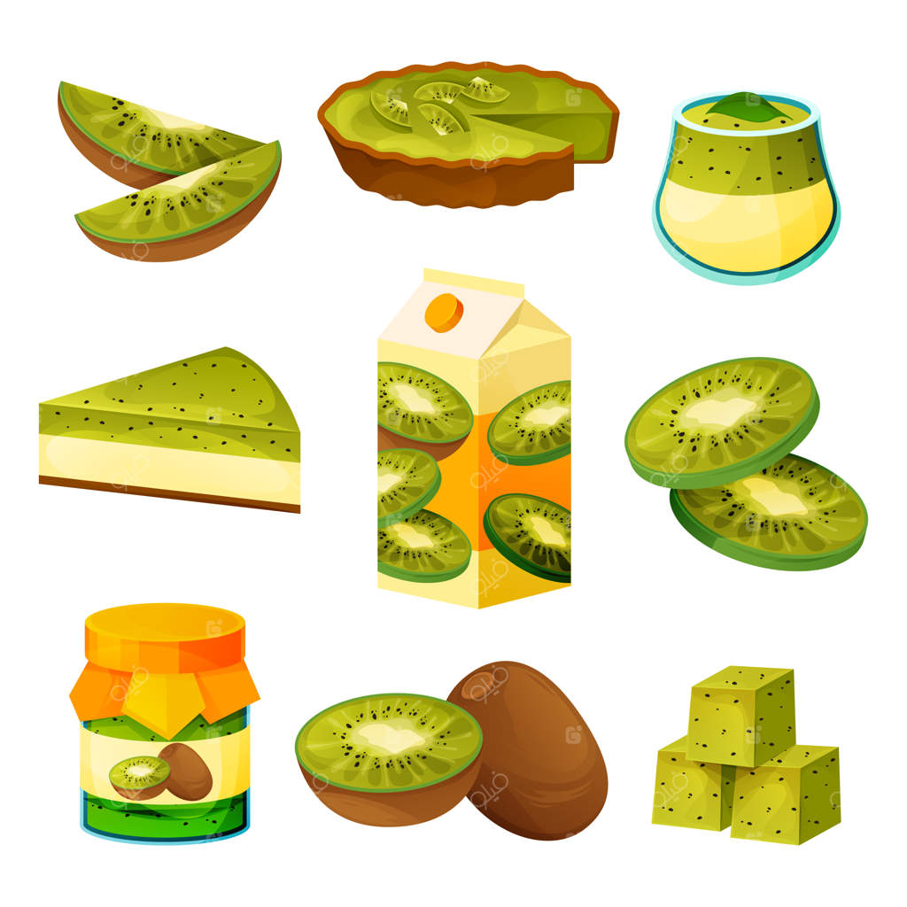 محصولات و میوه کیوی و خوراکی‌های مرتبط با آن