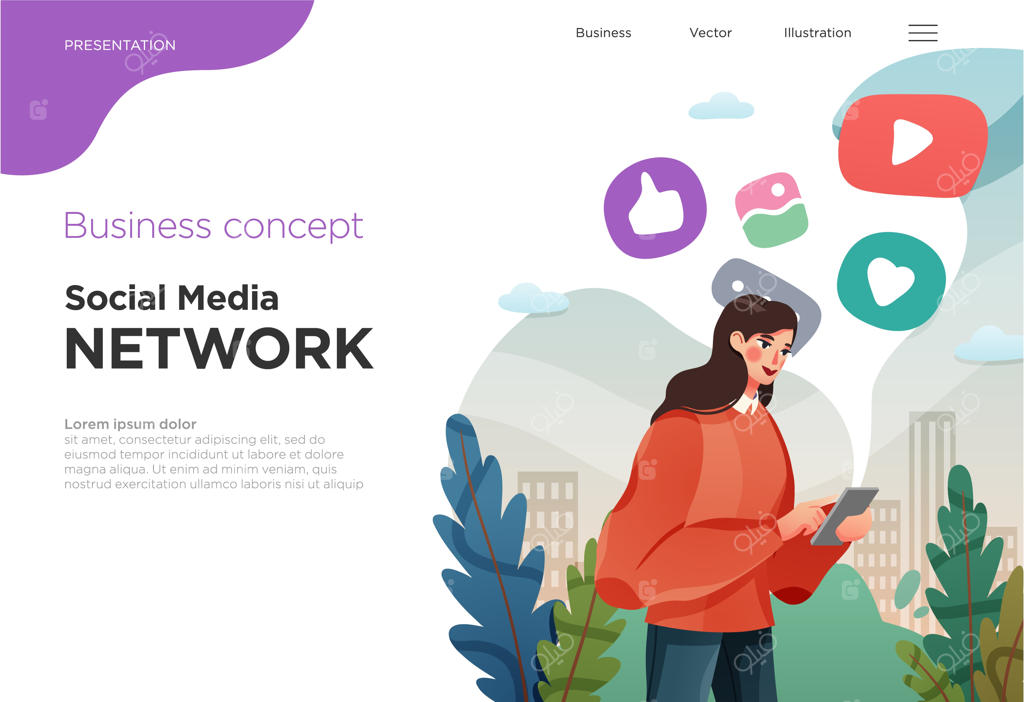 قالب‌های اسلاید ارائه یا صفحات فرود برای وبسایت‌ها یا اپلیکیشن‌ها؛ مفاهیم و ایده‌های تجاری