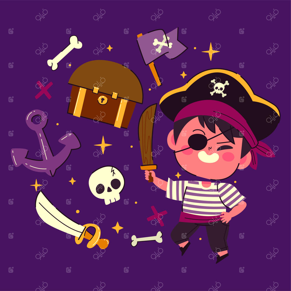 تصویرسازی بامزه هالووین به سبک نقاشی دستی