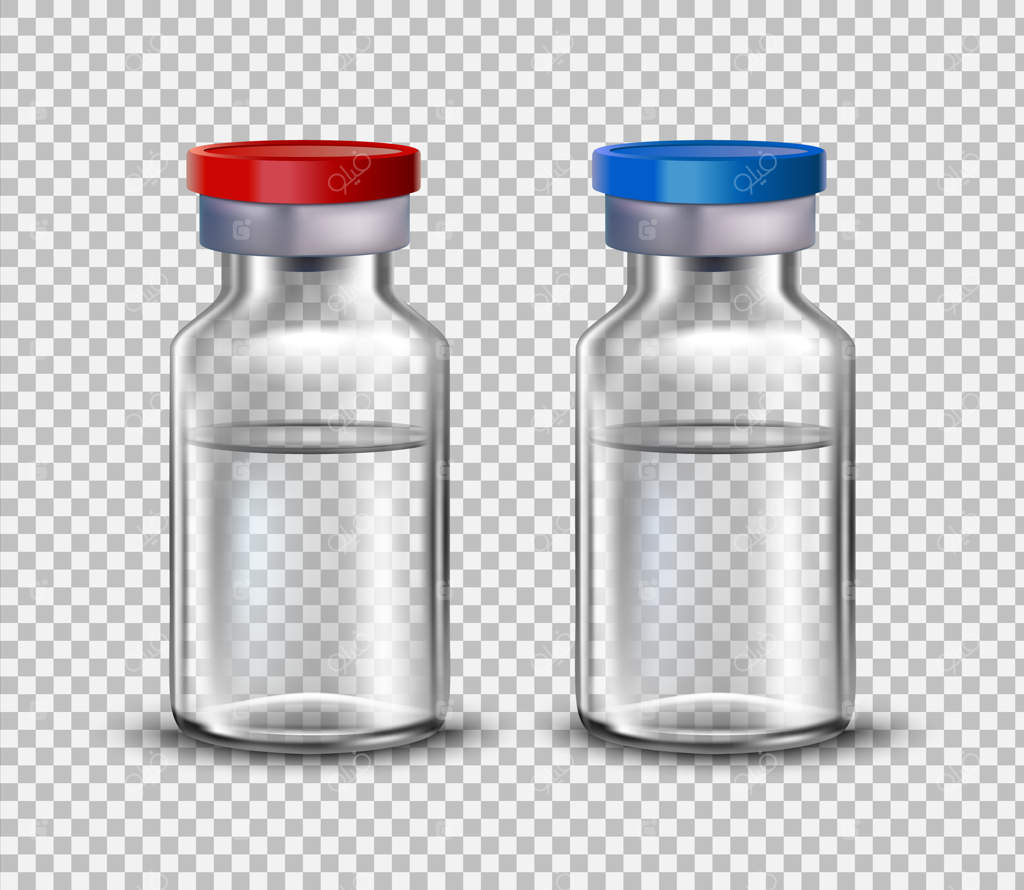 آمپول‌های واکسن، مدل طراحی بروشورهای پزشکی.