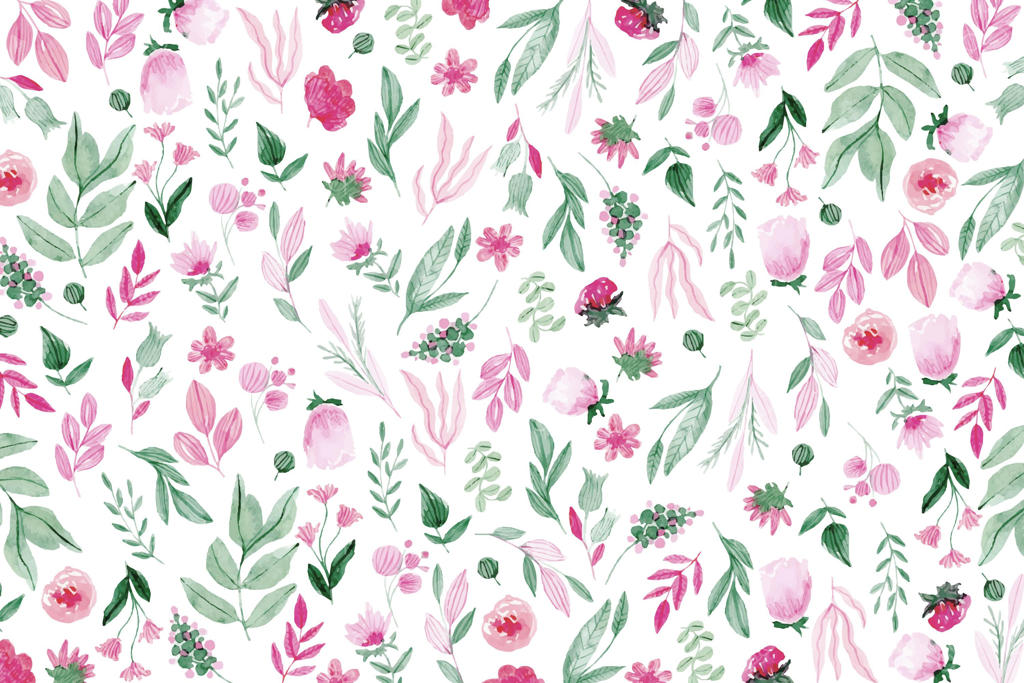 پس‌زمینه گلدار رنگارنگ نقاشی‌شده