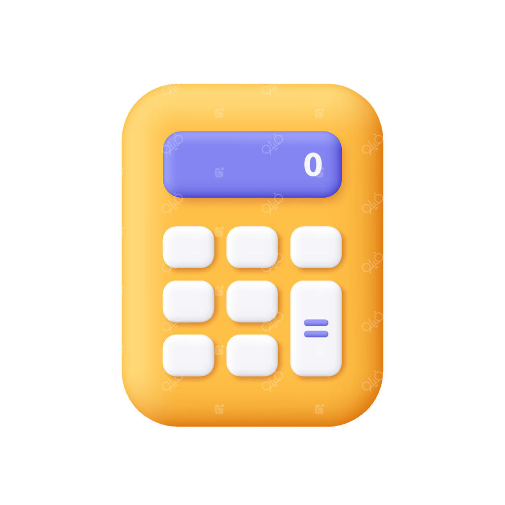 آیکون ماشین حساب دیجیتالی رنگارنگ