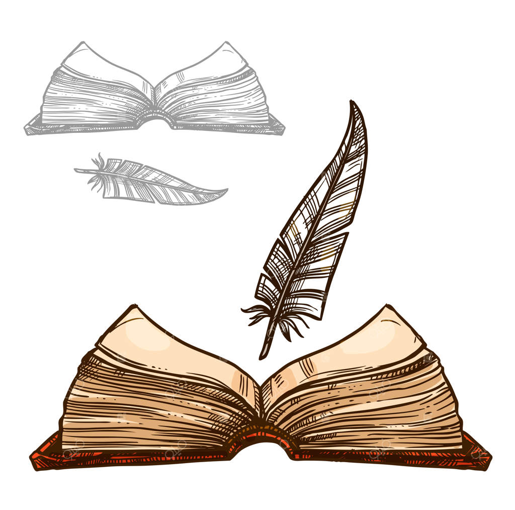 کتابچه قدیمی و قلم پر نفیس برای نگارش